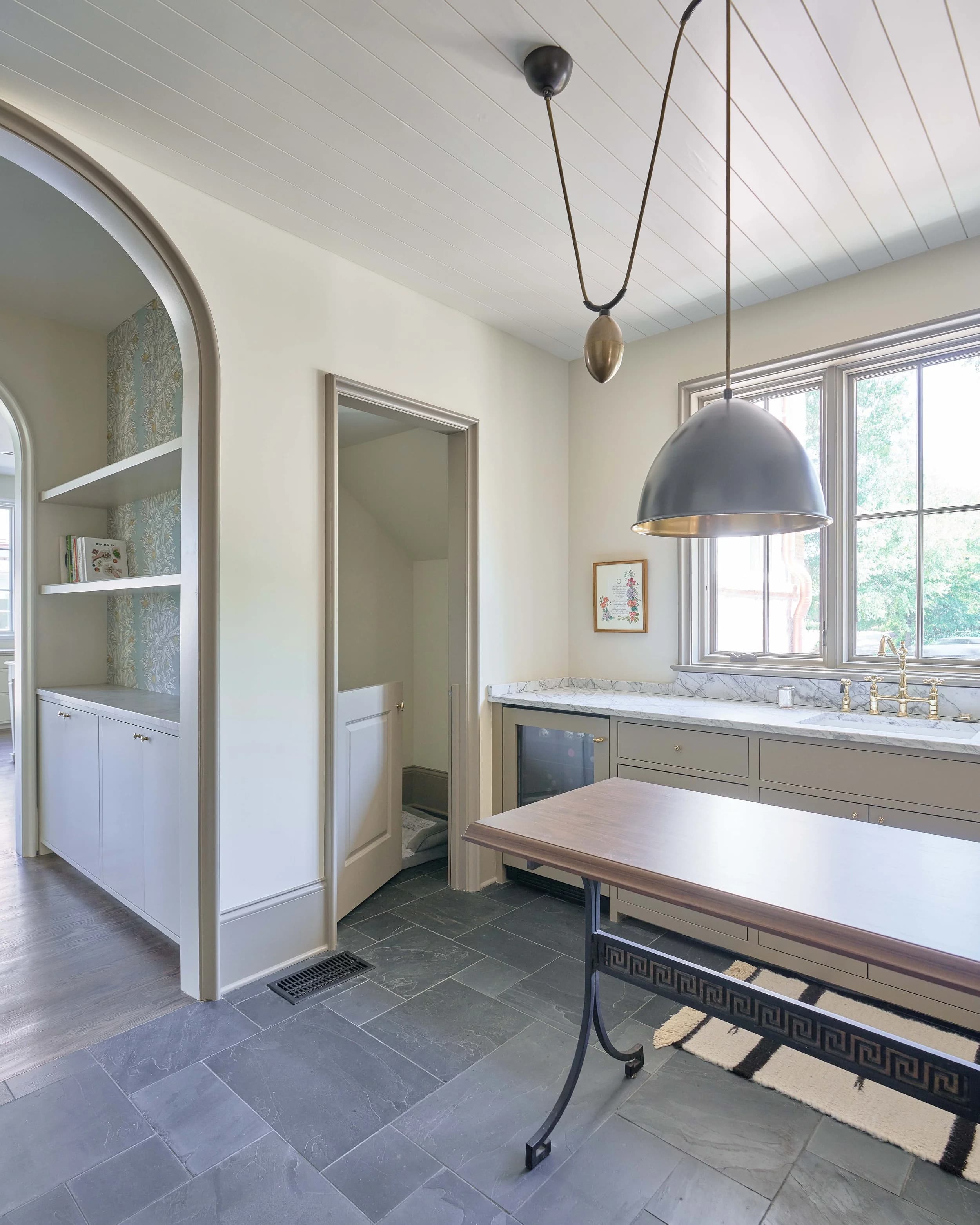 Queens Road bedroom and bathroom — luxury custom home in Charlotte, NC