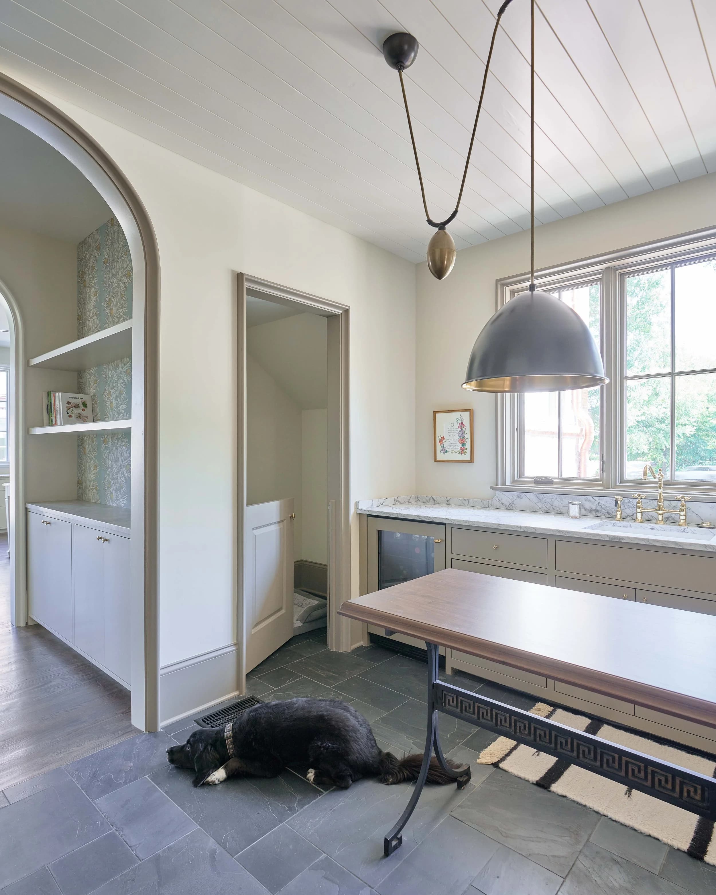 Queens Road bedroom and bathroom — luxury custom home in Charlotte, NC