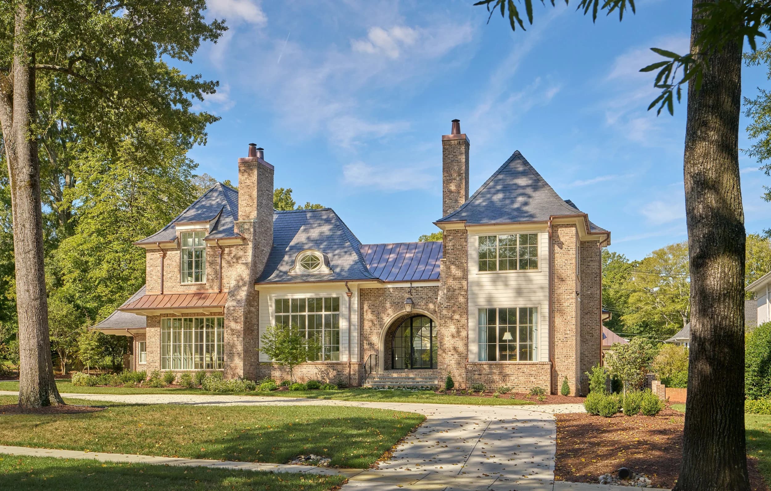 Queens Road interior living space — custom luxury home in Charlotte, NC