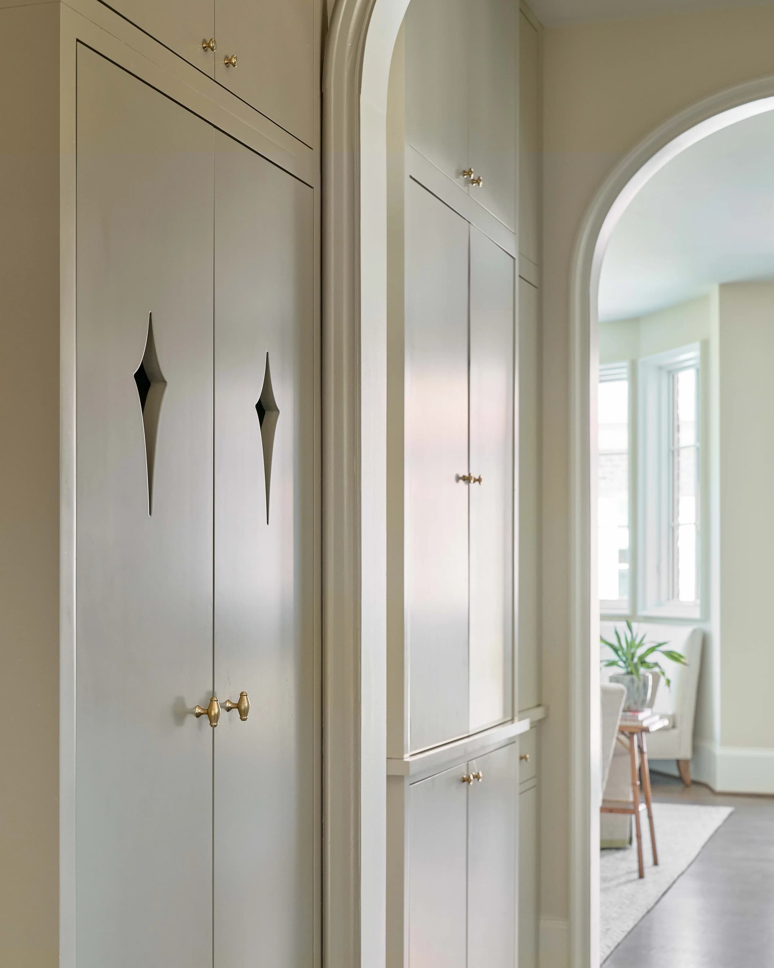 Queens Road bedroom and bathroom — luxury custom home in Charlotte, NC