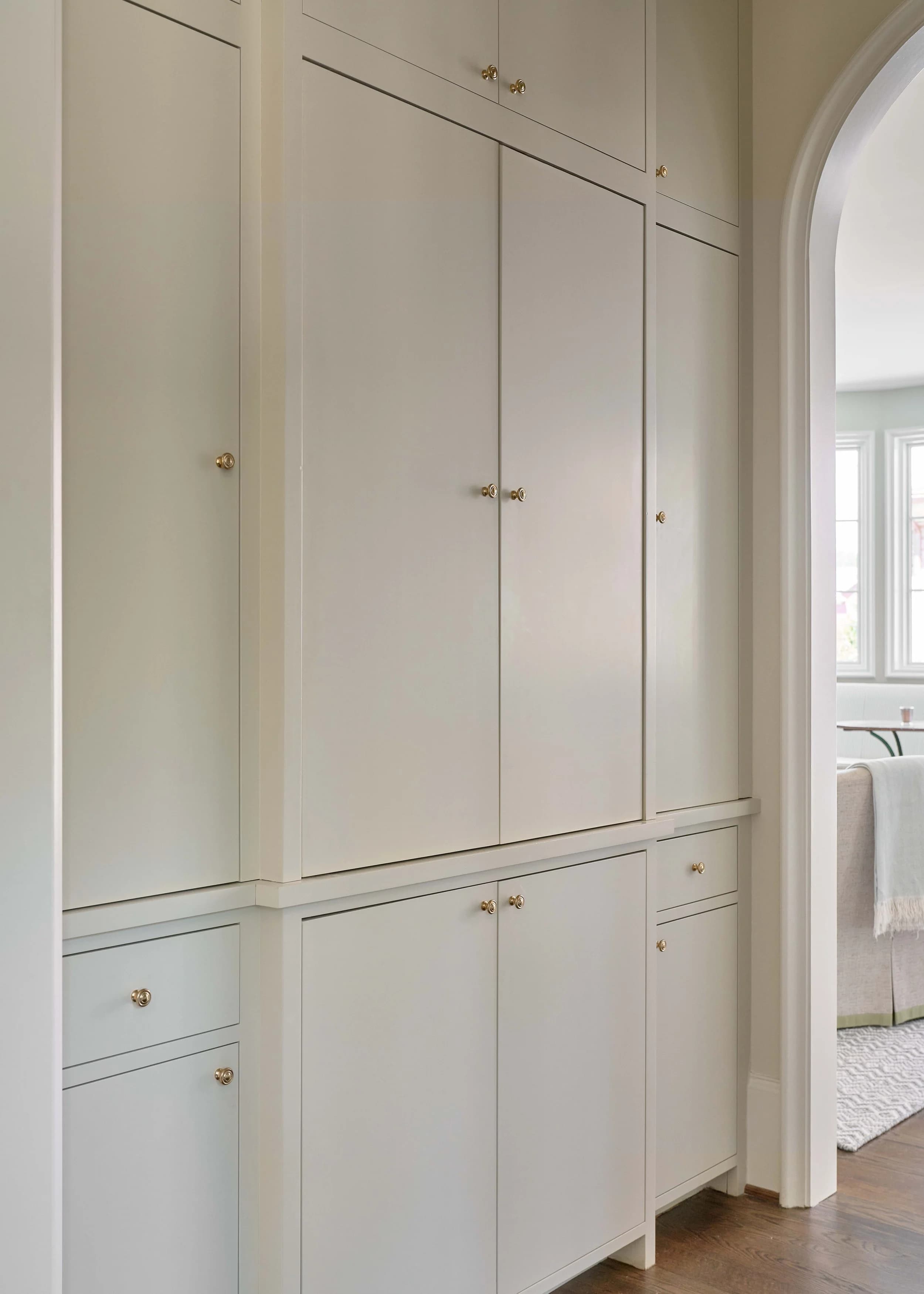 Queens Road bedroom and bathroom — luxury custom home in Charlotte, NC