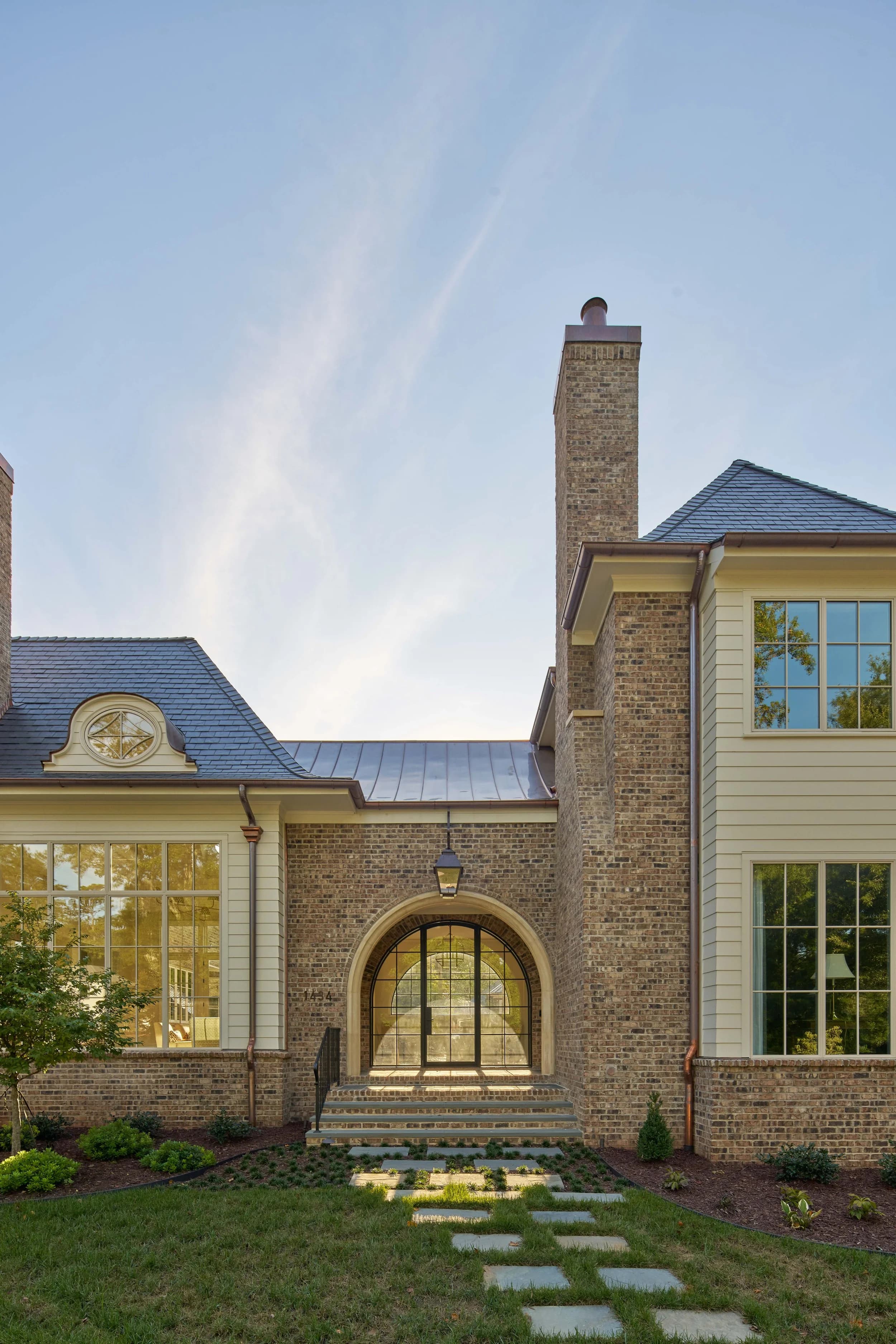 Queens Road interior living space — custom luxury home in Charlotte, NC
