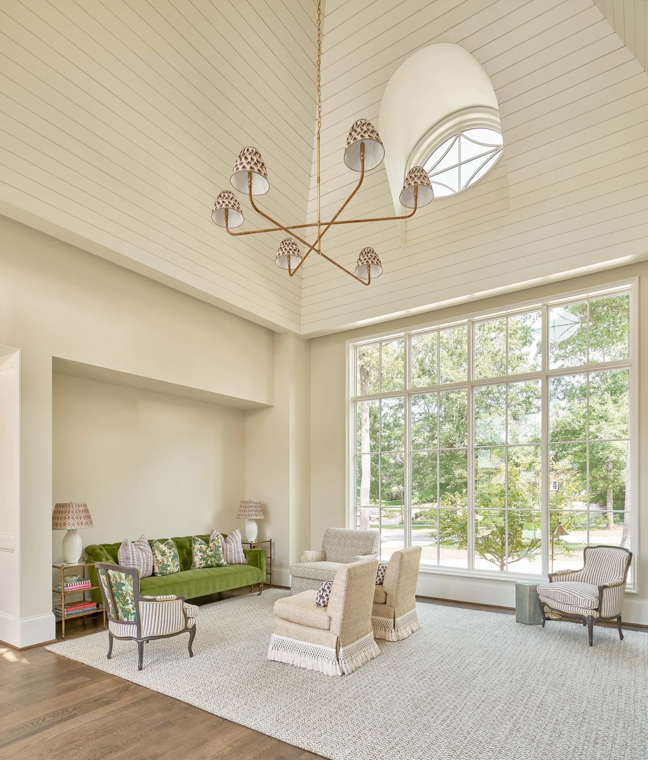 Queens Road bedroom and bathroom — luxury custom home in Charlotte, NC