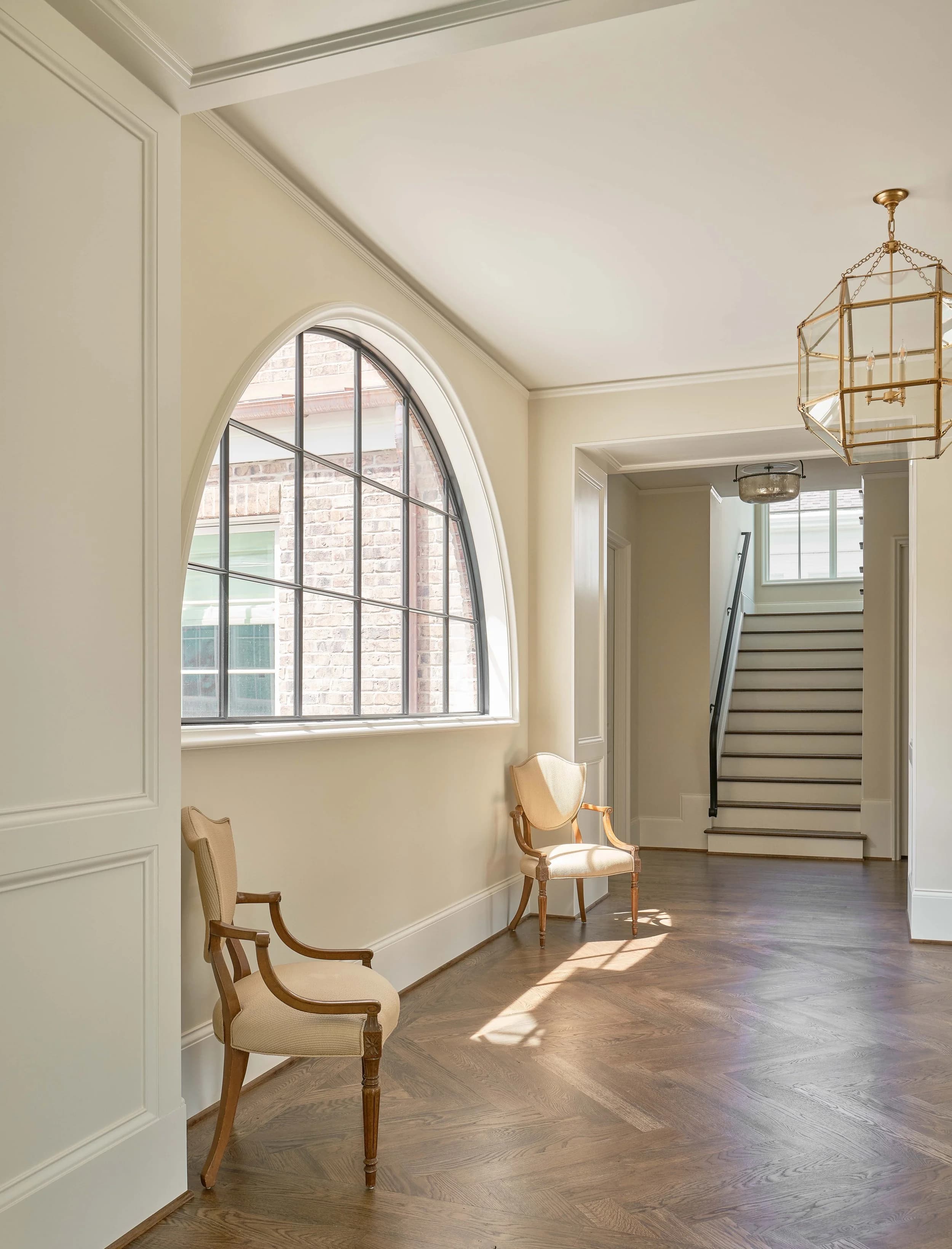 Queens Road architectural detail — Royal Building Group custom home, Charlotte, NC