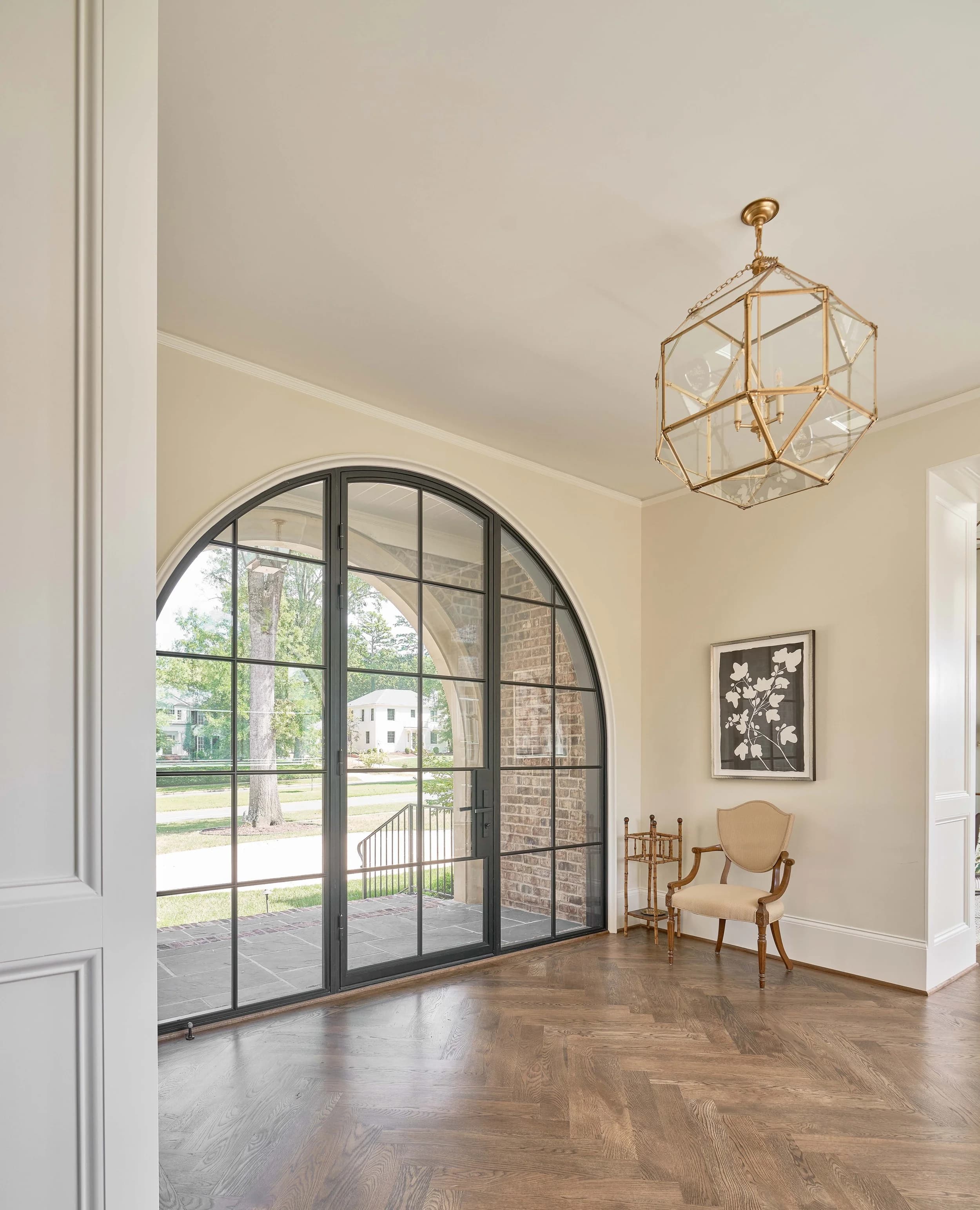 Queens Road architectural detail — Royal Building Group custom home, Charlotte, NC