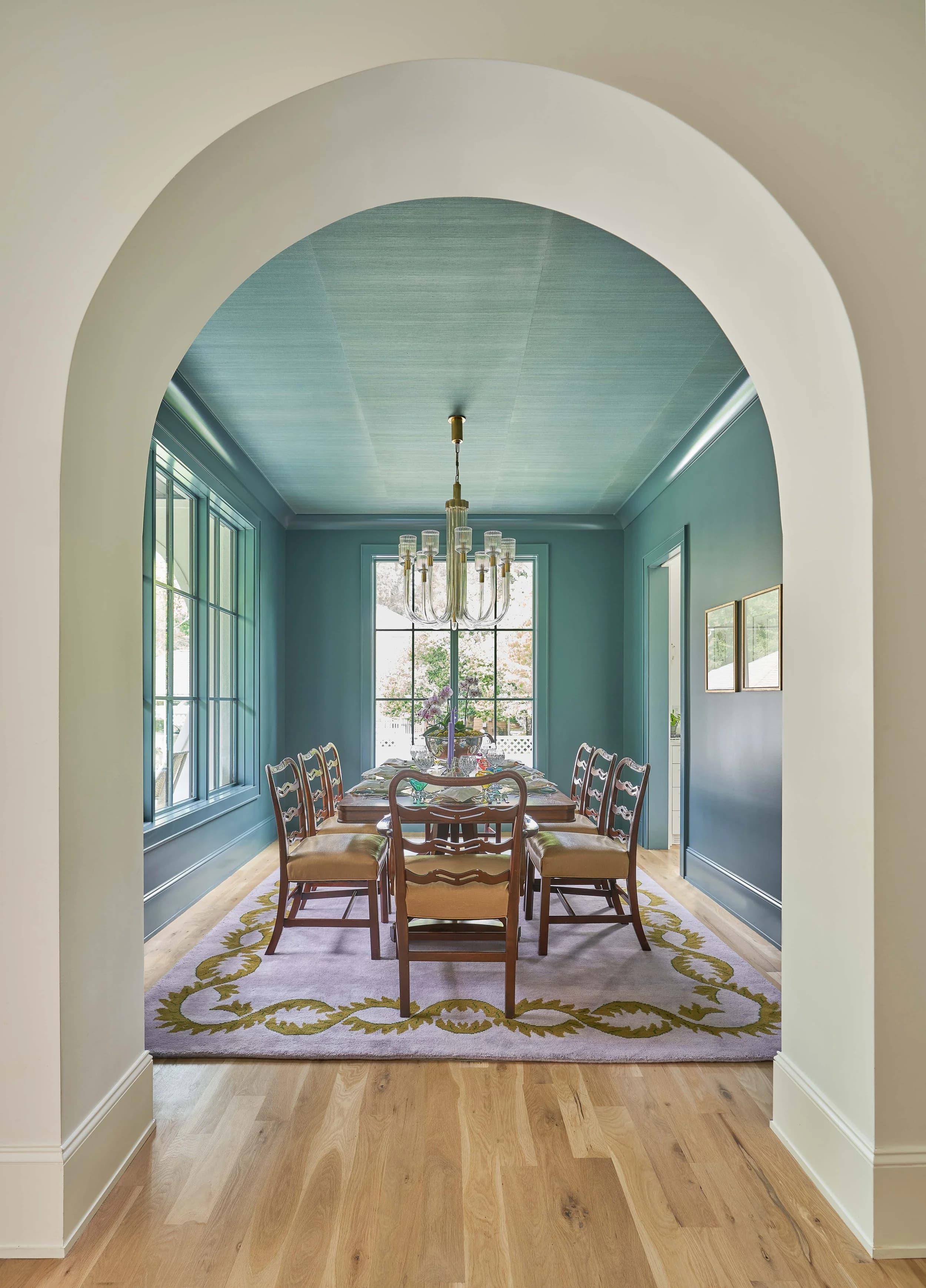 Winter interior living space — custom luxury home in Charlotte, NC