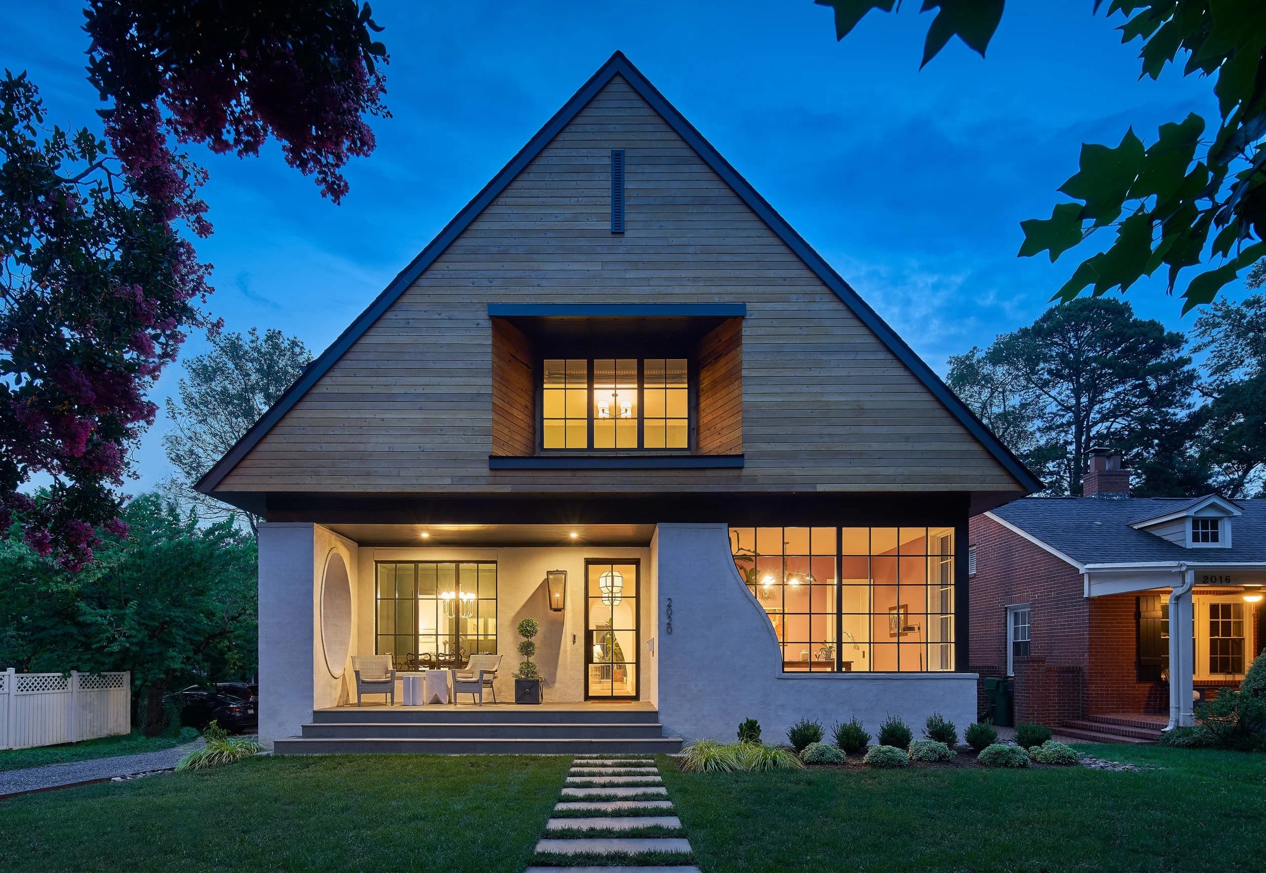 Winter luxury home exterior — Royal Building Group, Charlotte, NC