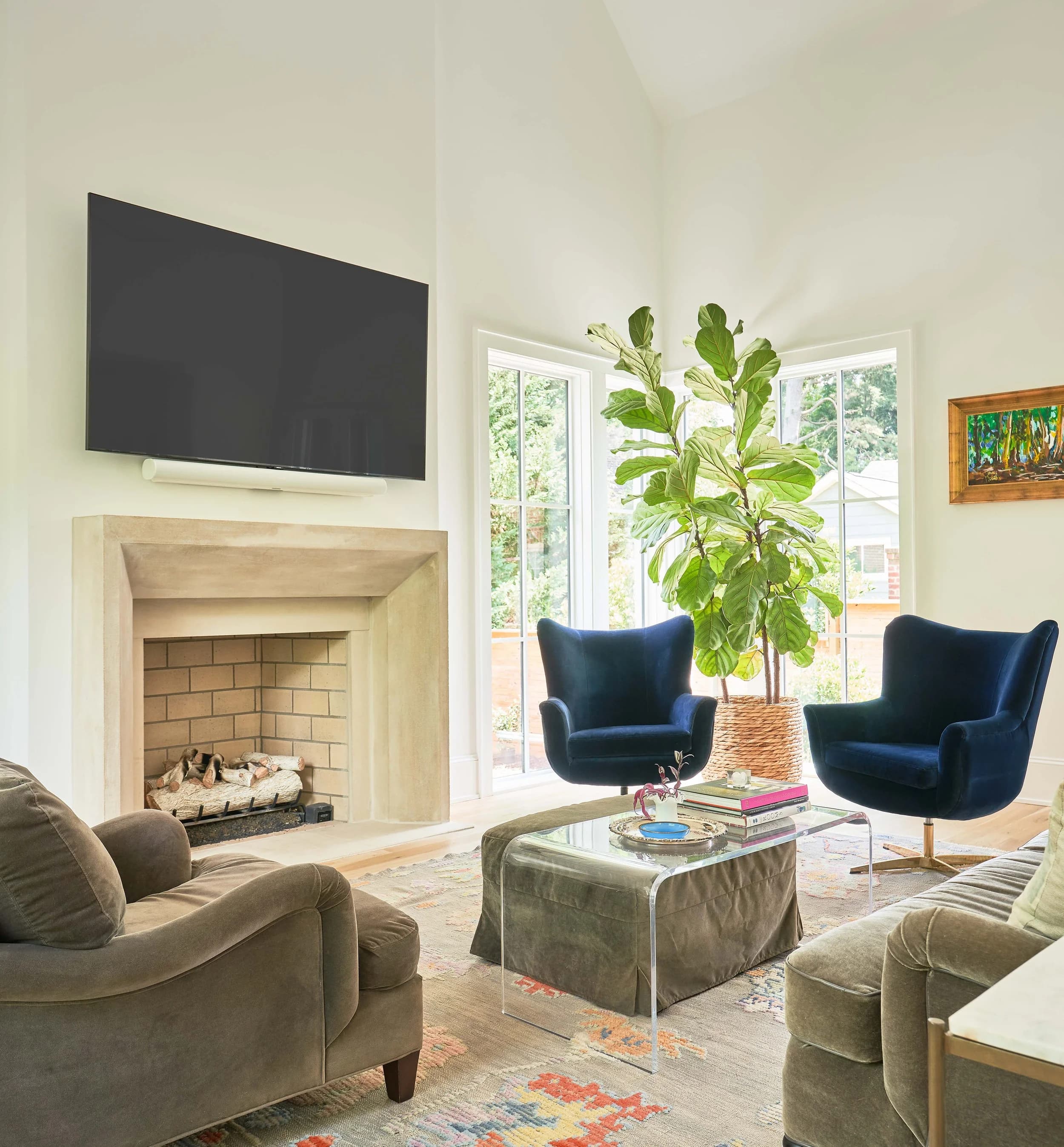 Winter bedroom and bathroom — luxury custom home in Charlotte, NC