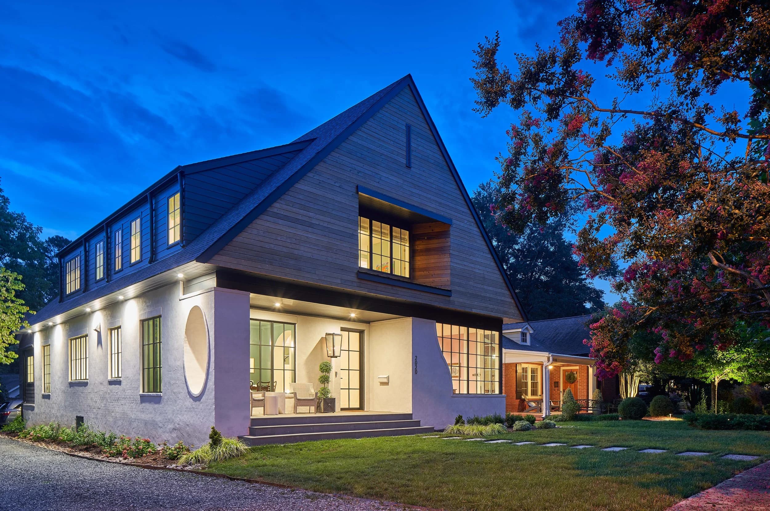 Winter interior living space — custom luxury home in Charlotte, NC