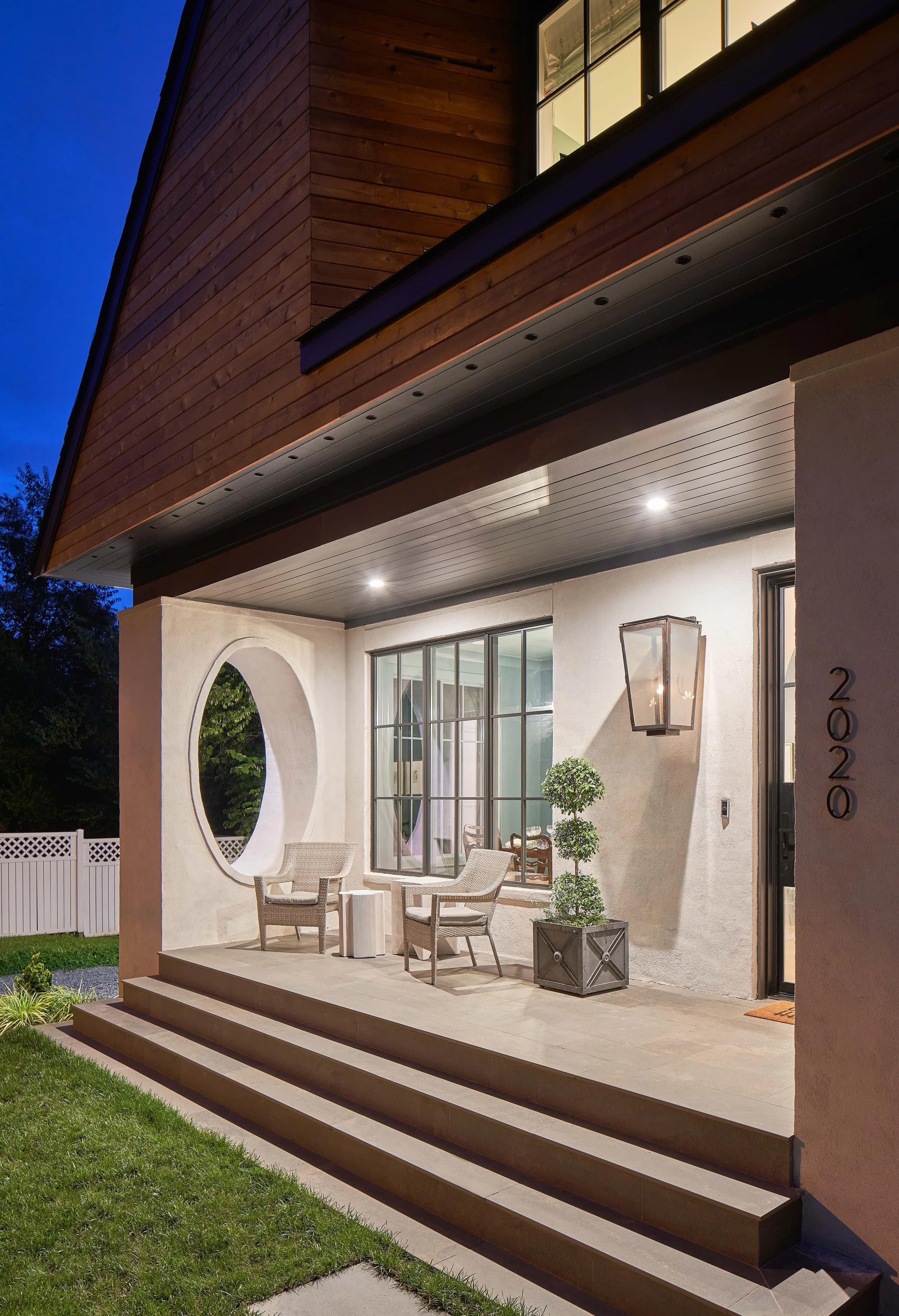 Winter interior living space — custom luxury home in Charlotte, NC