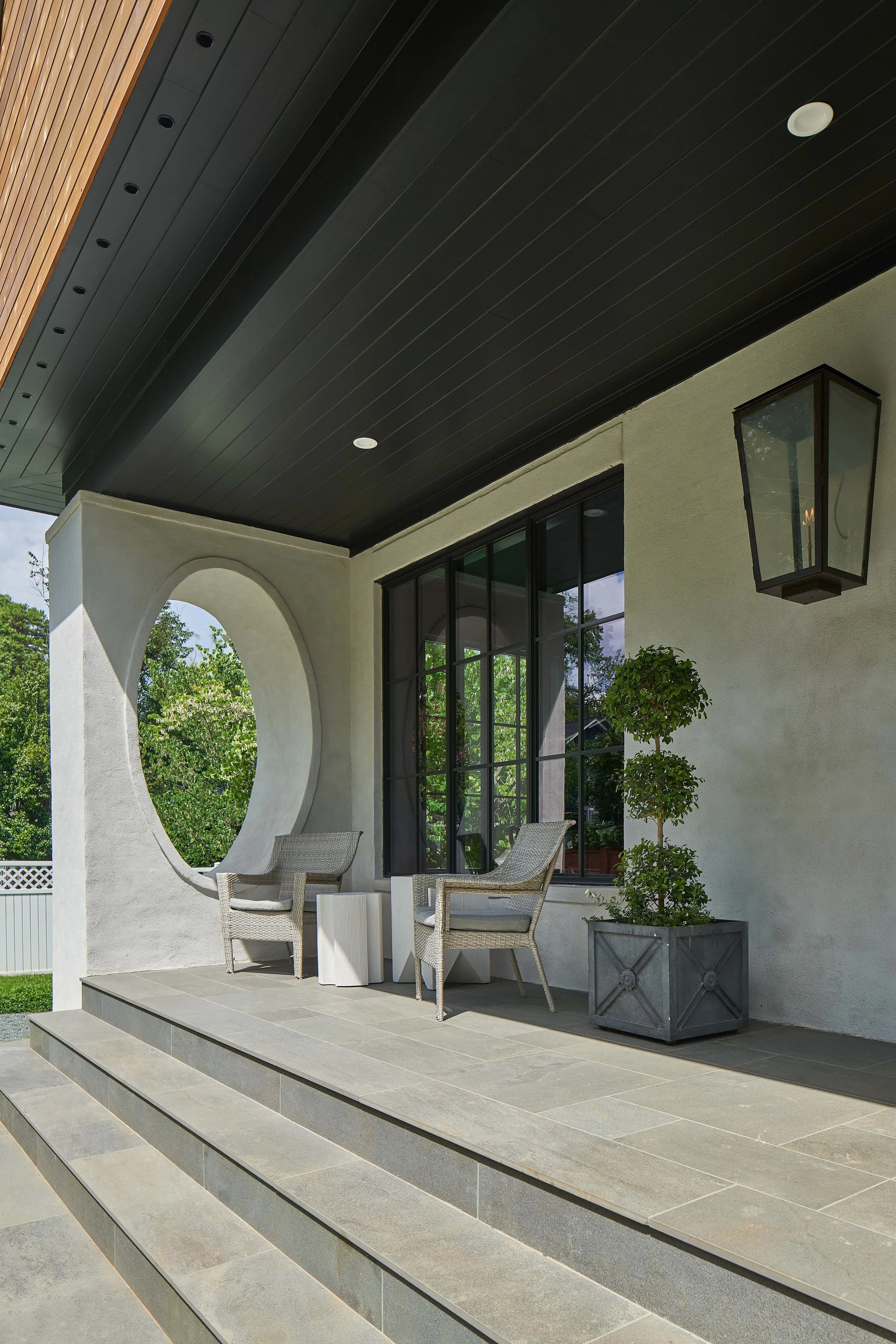 Winter interior living space — custom luxury home in Charlotte, NC